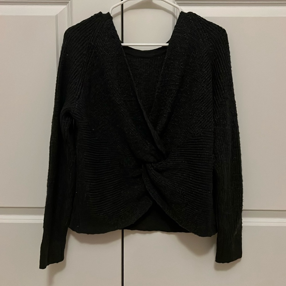 Twist tie back sweater